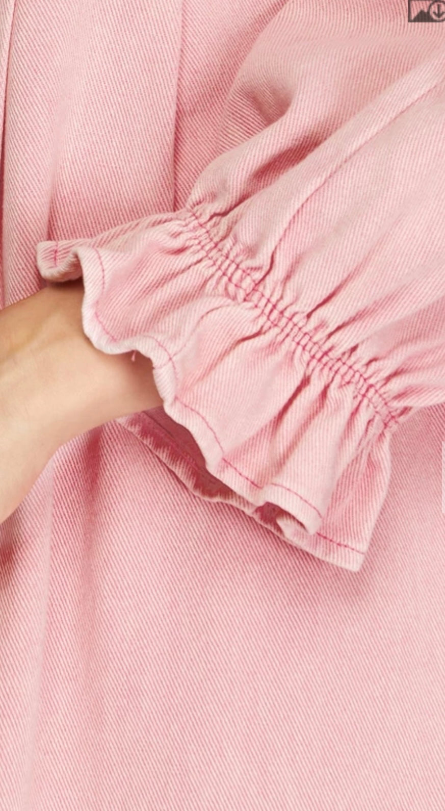 Pink Denim Babydoll Dress