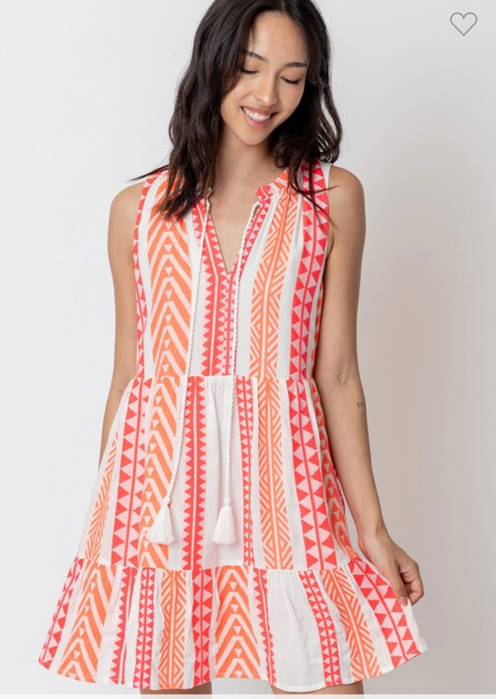 Pink/Orange Aztec Dress