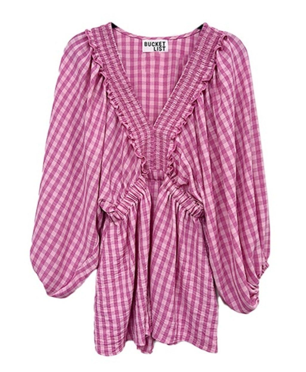 Pink Checkered Romper