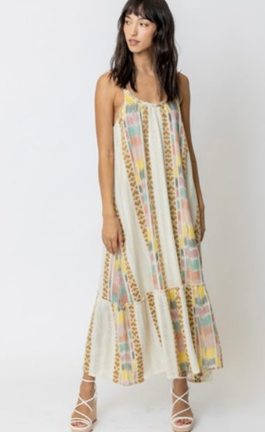 Embroidered Aztec Maxi