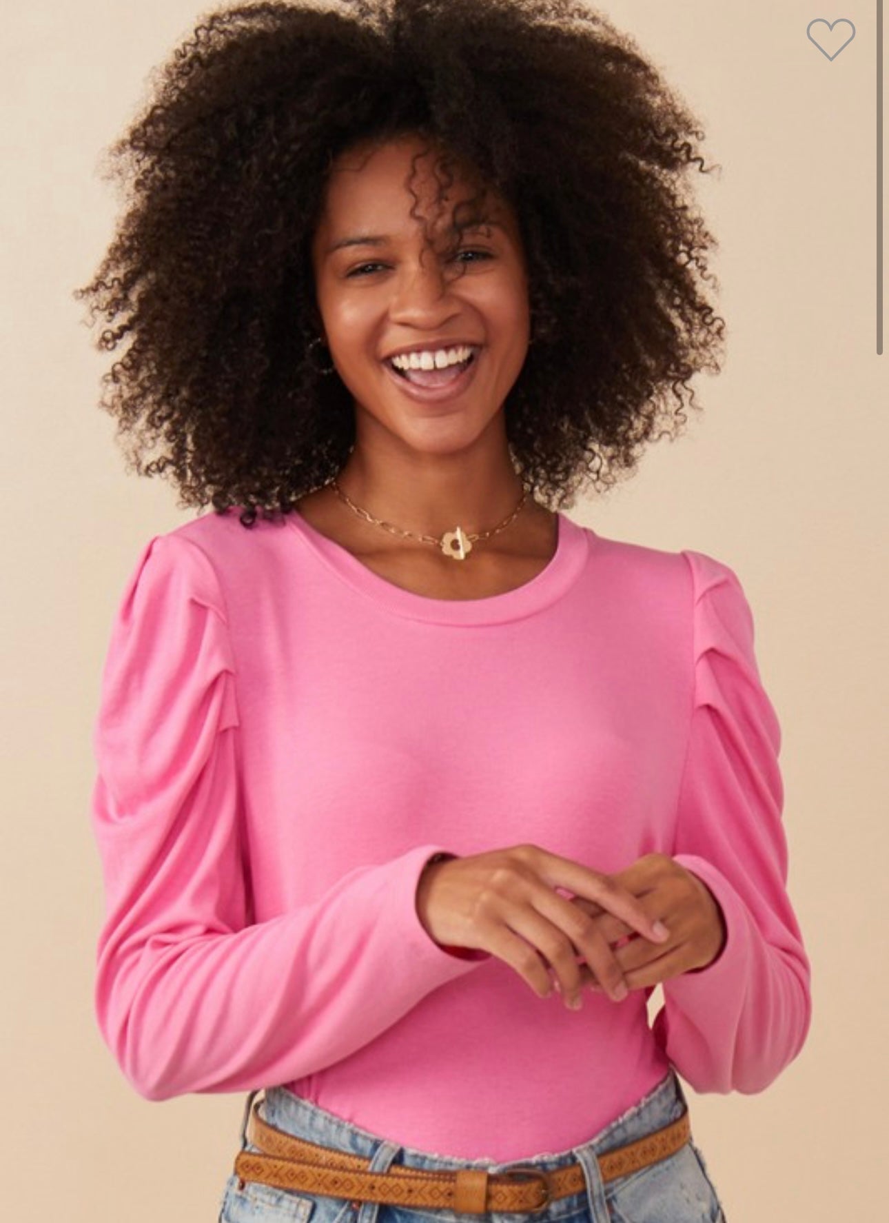 Solid Puff Sleeve Sweater (2 colors)