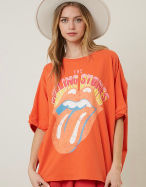 Orange Rolling Stones Tunic