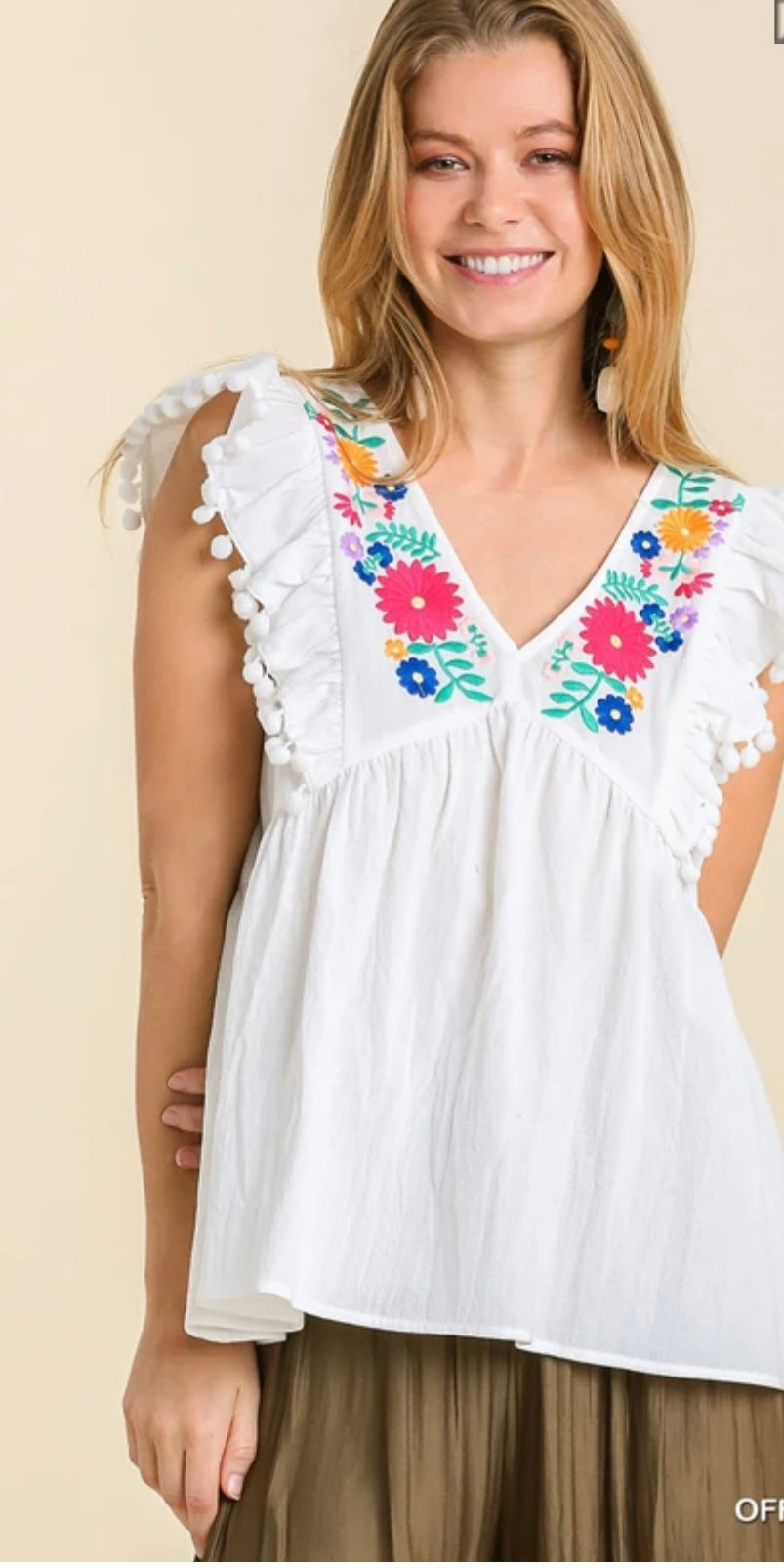 Embroidered Top (2 colors)