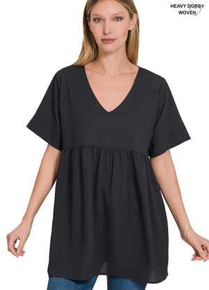 Solid Babydoll Tunic (6 colors)