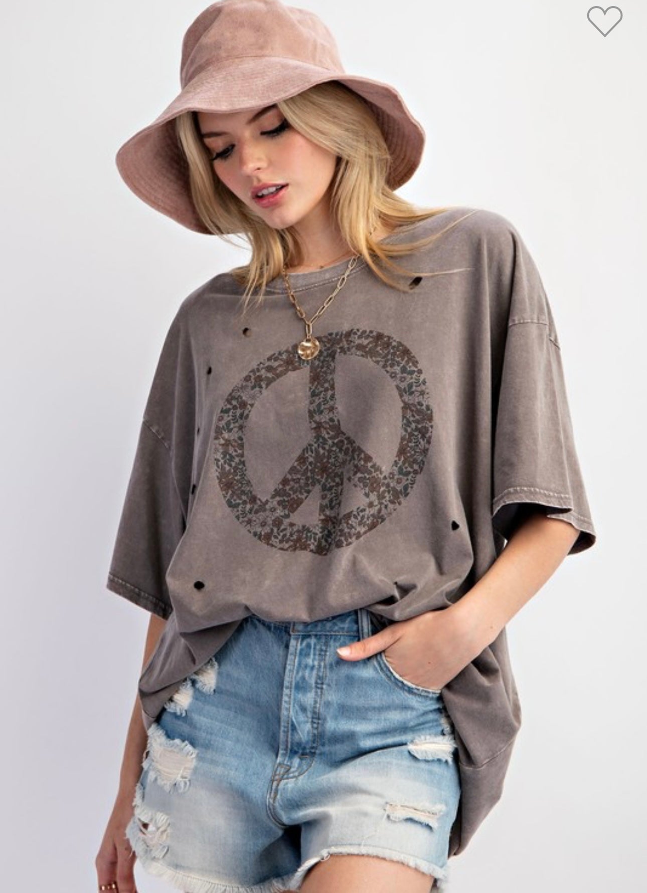 Oversized Peace Sign Tee (2 colors)