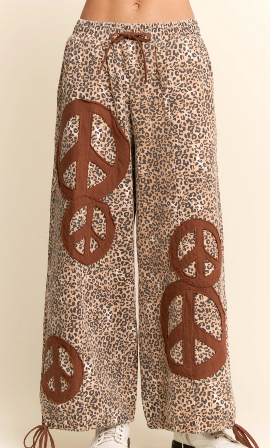 Leopard/Brown Peace Pants