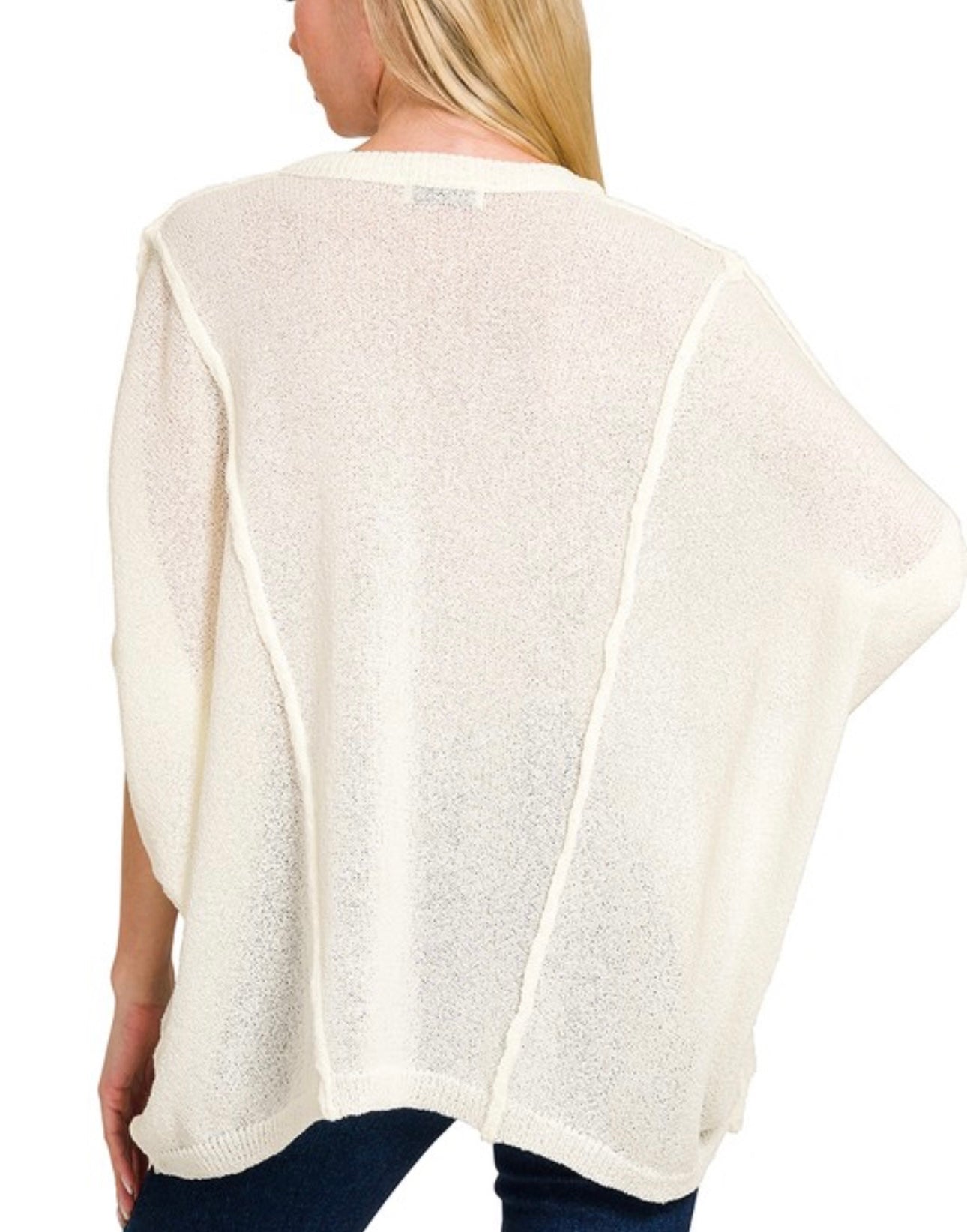 Taupe Knit Poncho Tunic