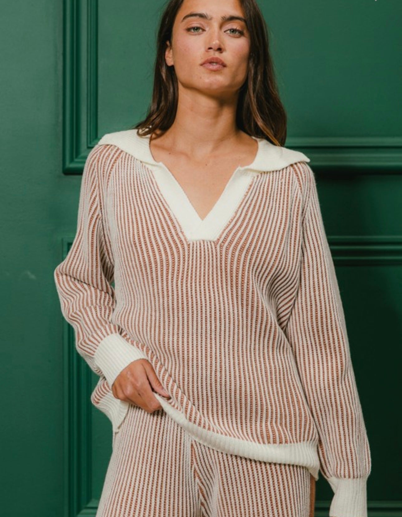 Ribbed Sweater Set (2 colors)