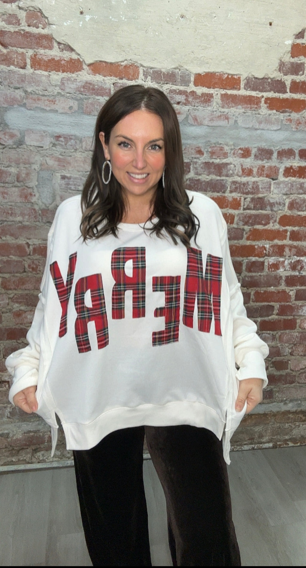 Ivory Fleece Merry Tunic