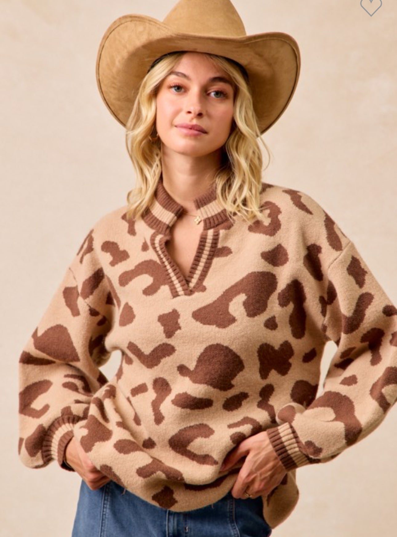 Brown Leopard Sweater
