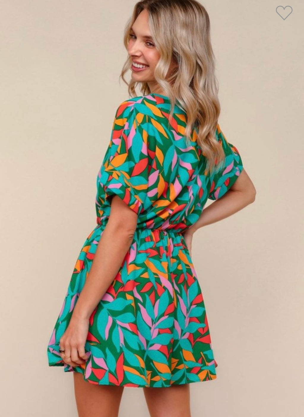 Green Print Romper