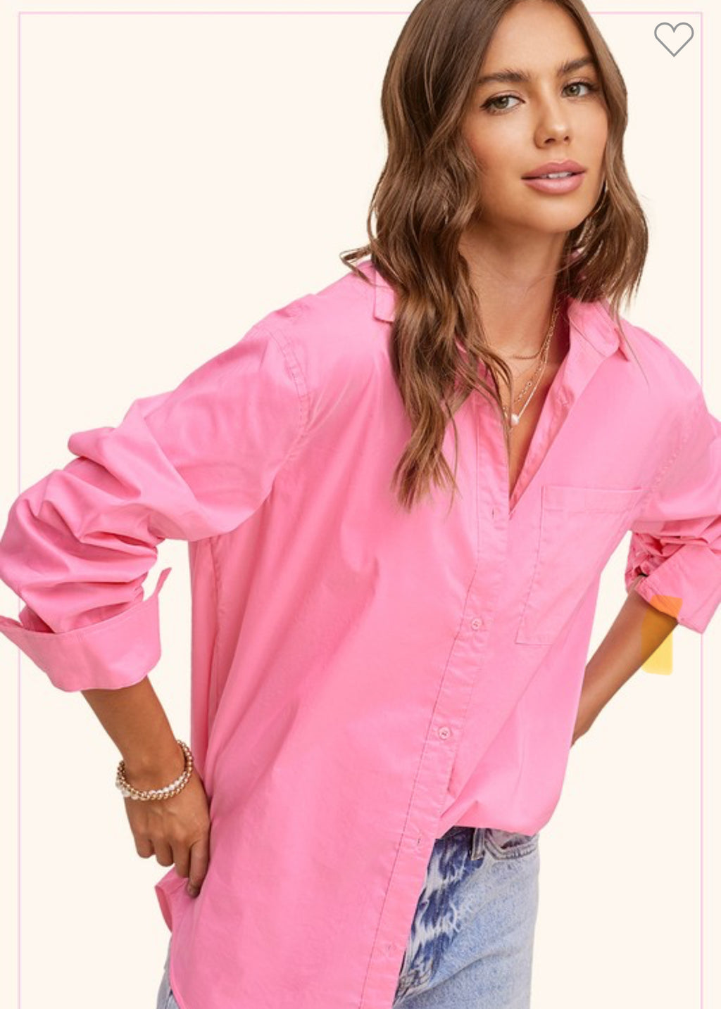 Pink Button Up
