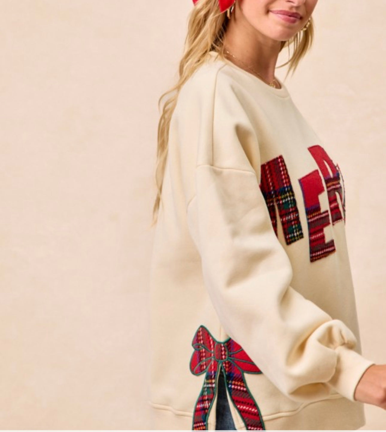 Plaid Merry Pullover