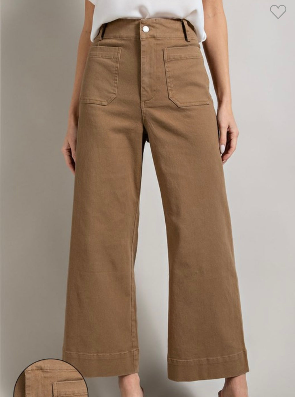Brown Wide Leg Trouser