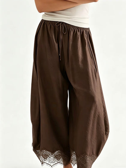 Brown Lace Pants