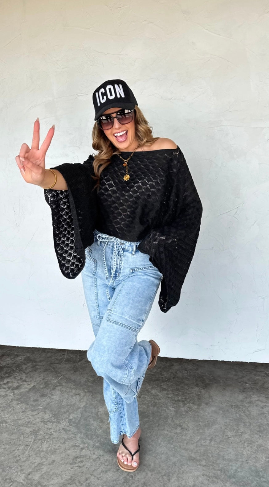 Crochet Bell Sleeve Top