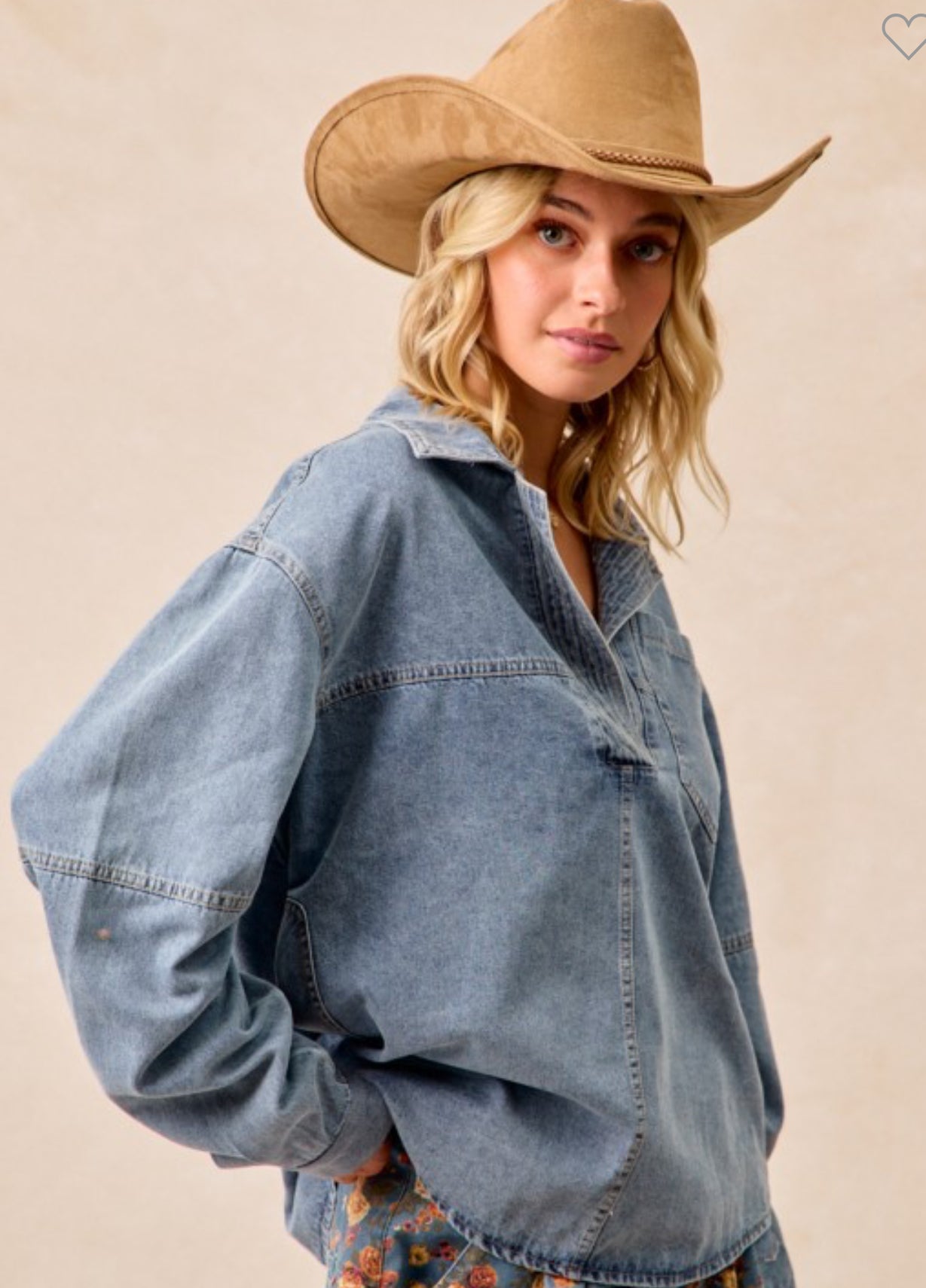 Denim Pullover