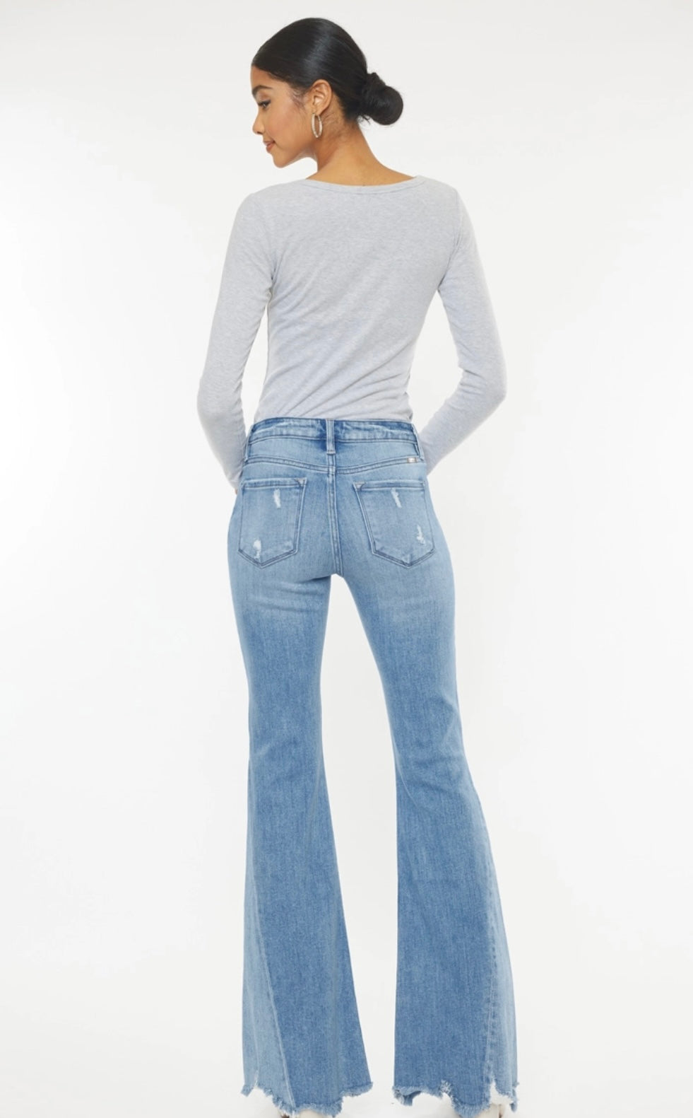 KanCan Raw Hem Flare