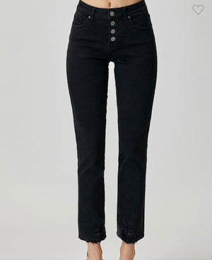 Risen Button Fly Straight jeans