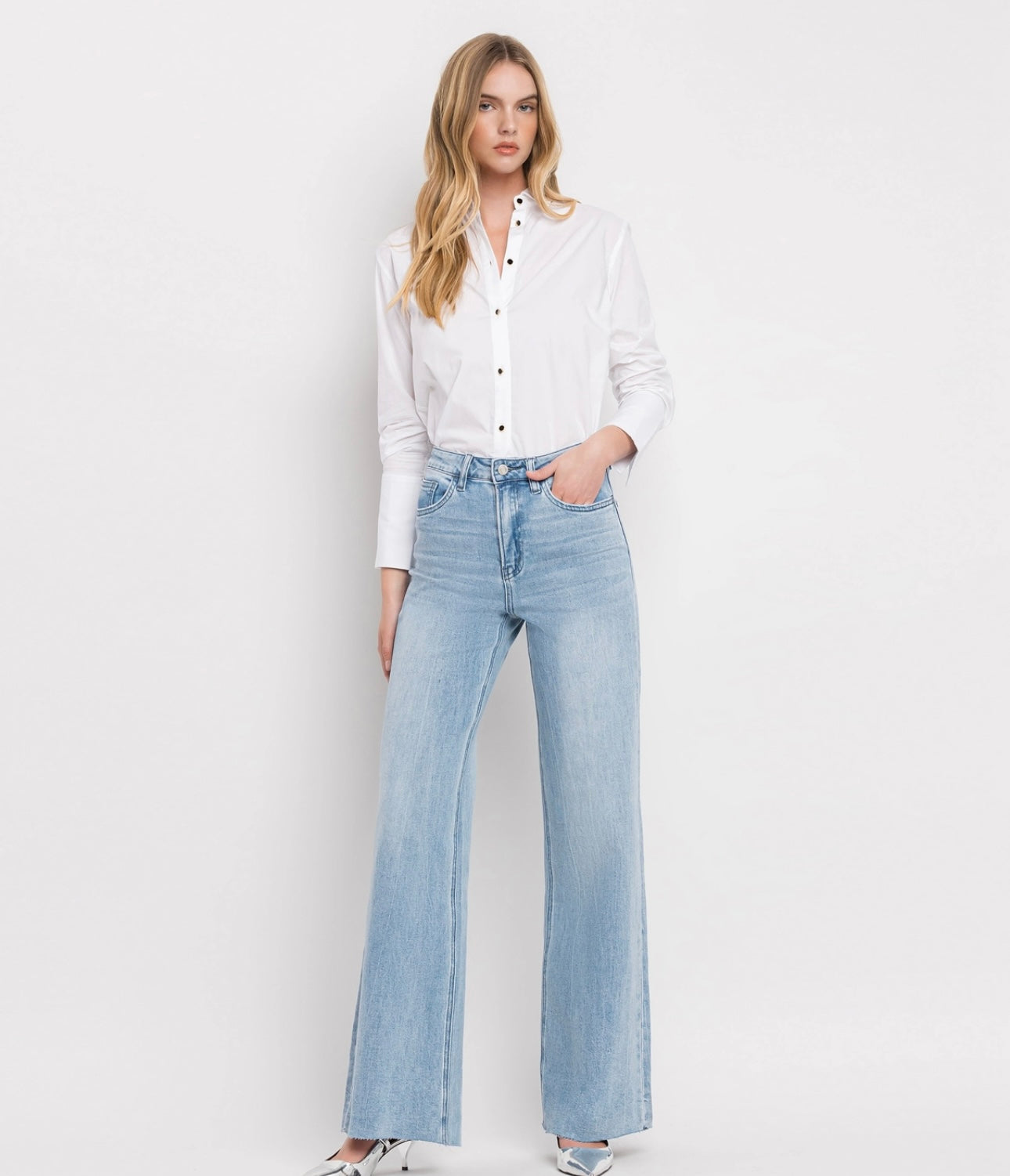 High Rise Wide Leg Jeans by Vervet