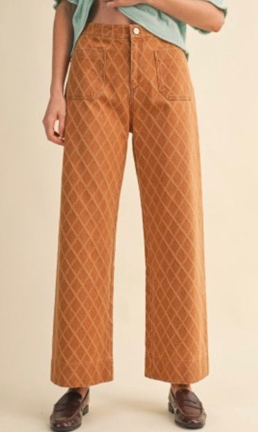 Rust Wide Leg Denim