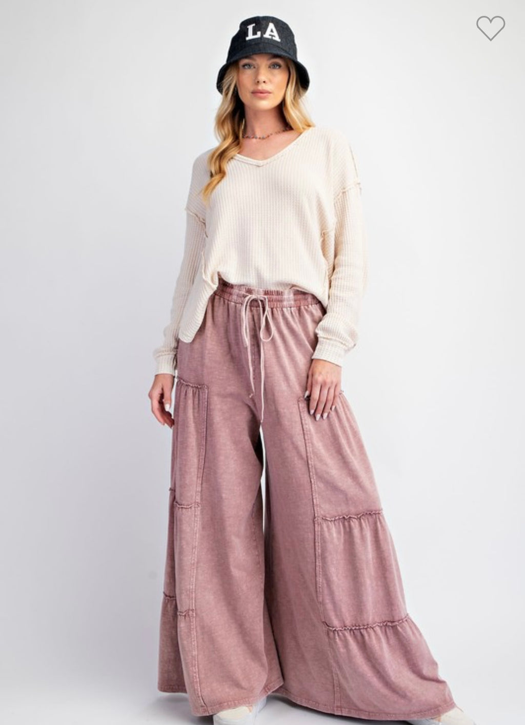 Mauve Ruffle Pants