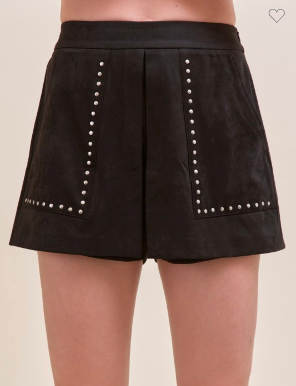 Suede Studded Skort