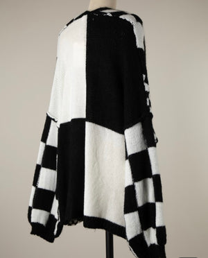 Black / White Cardigan