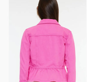 Hot Pink KanCan Peplum Jacket