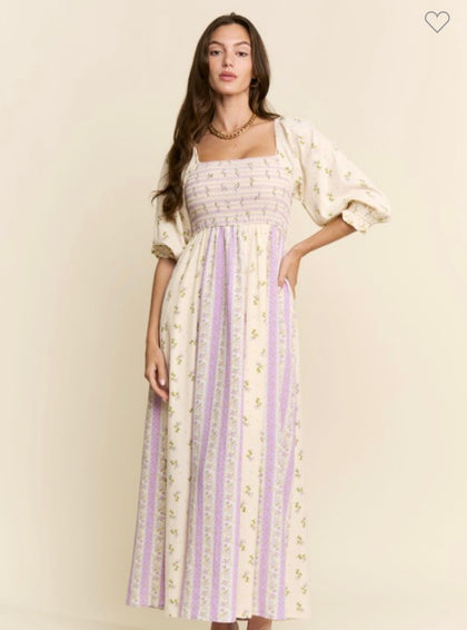 Lavender Smocked Maxi