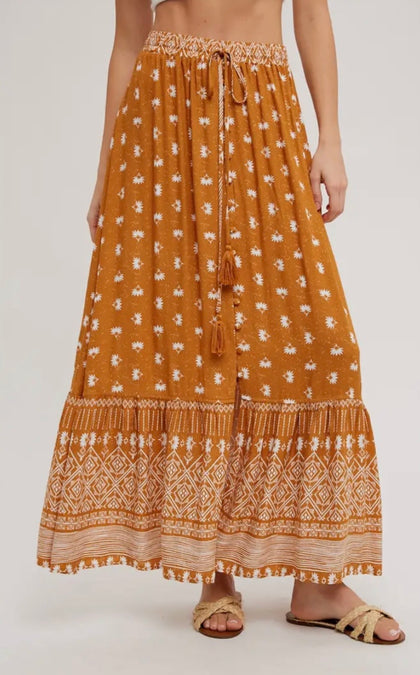 Mustard Print Maxi