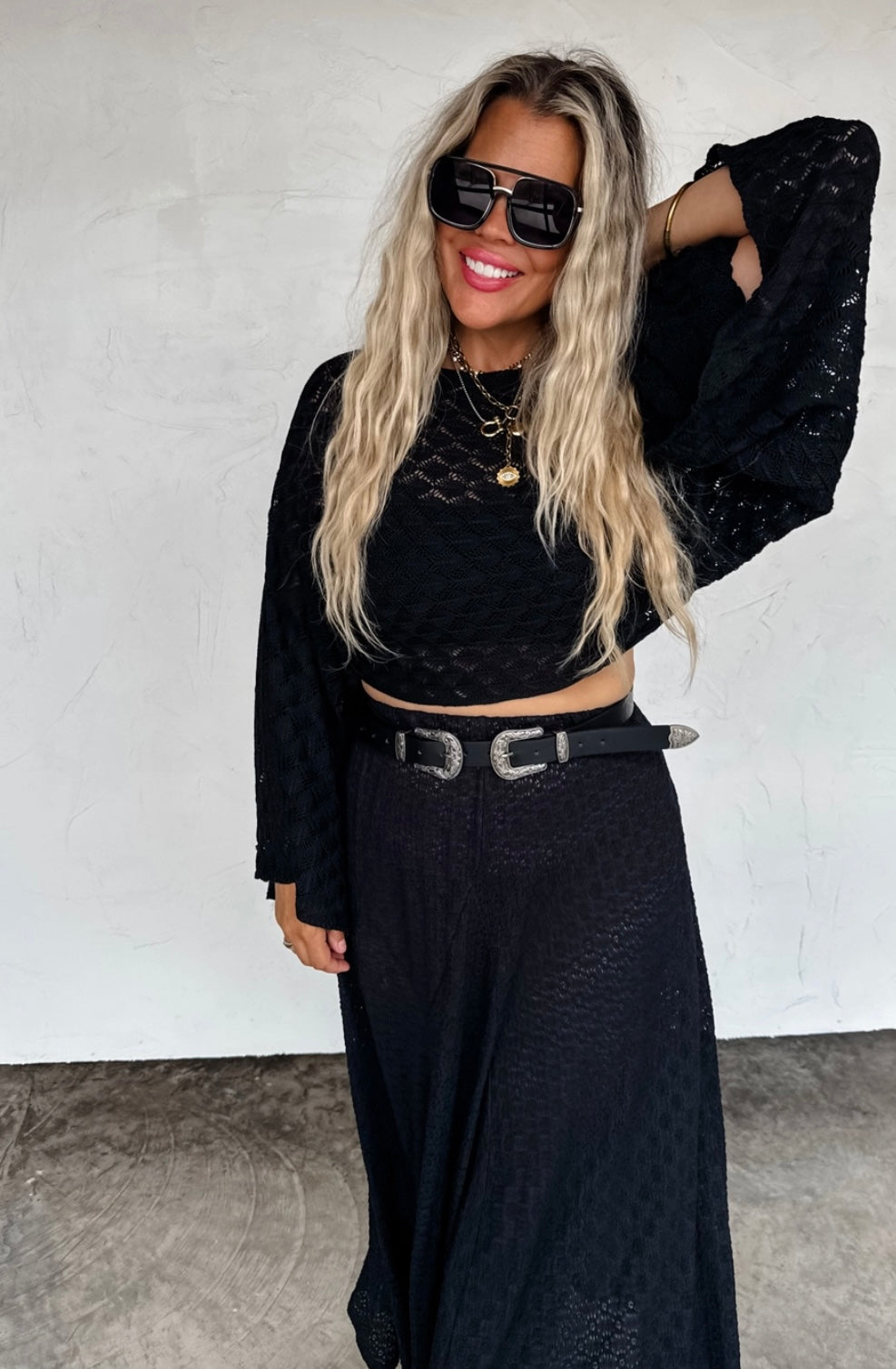 Crochet Bell Sleeve Top