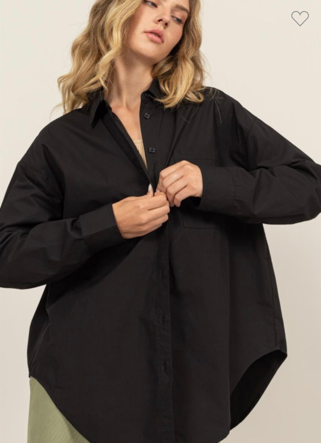 Black Button Up Tunic
