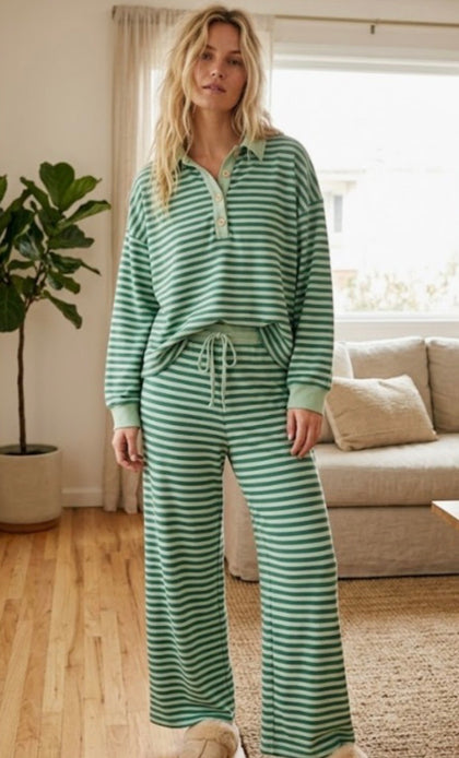 Green Striped Set