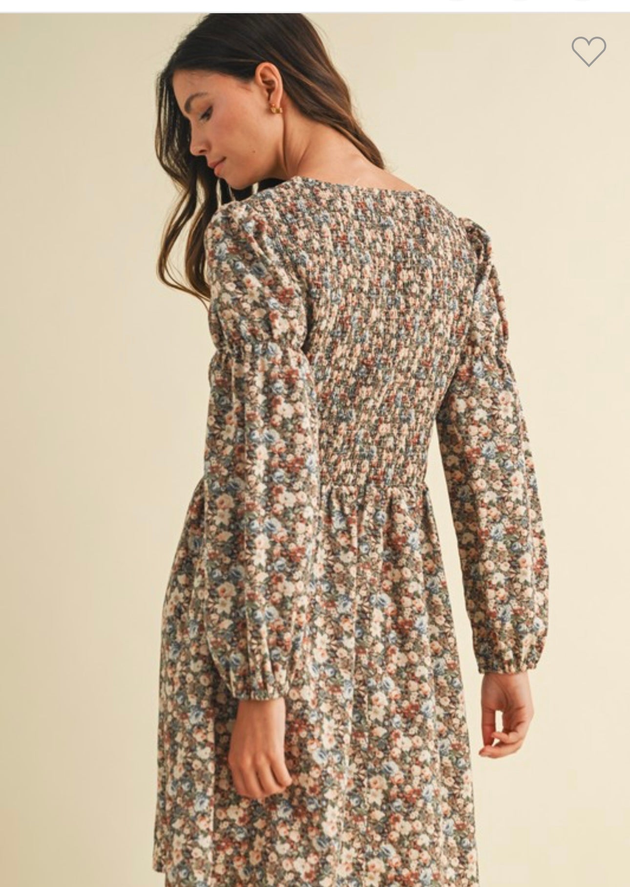 Brown/Blue Floral Dress