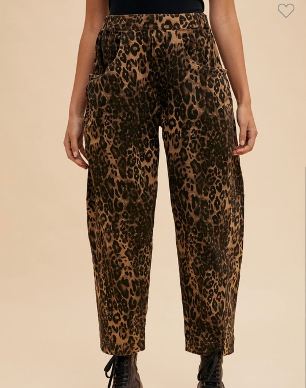 Leopard Barrel Jeans