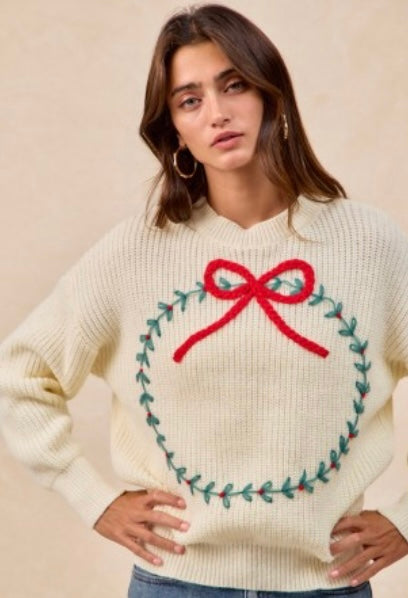 Christmas Wreath Sweater