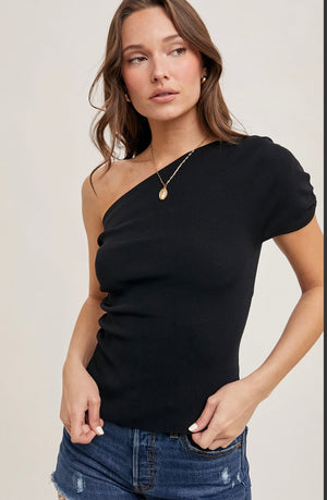 One Shoulder Top (2 colors)