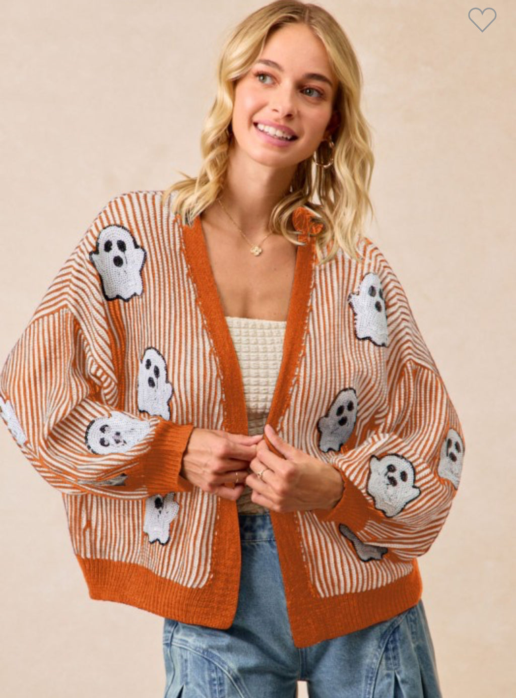 Sequin Ghost Cardigan