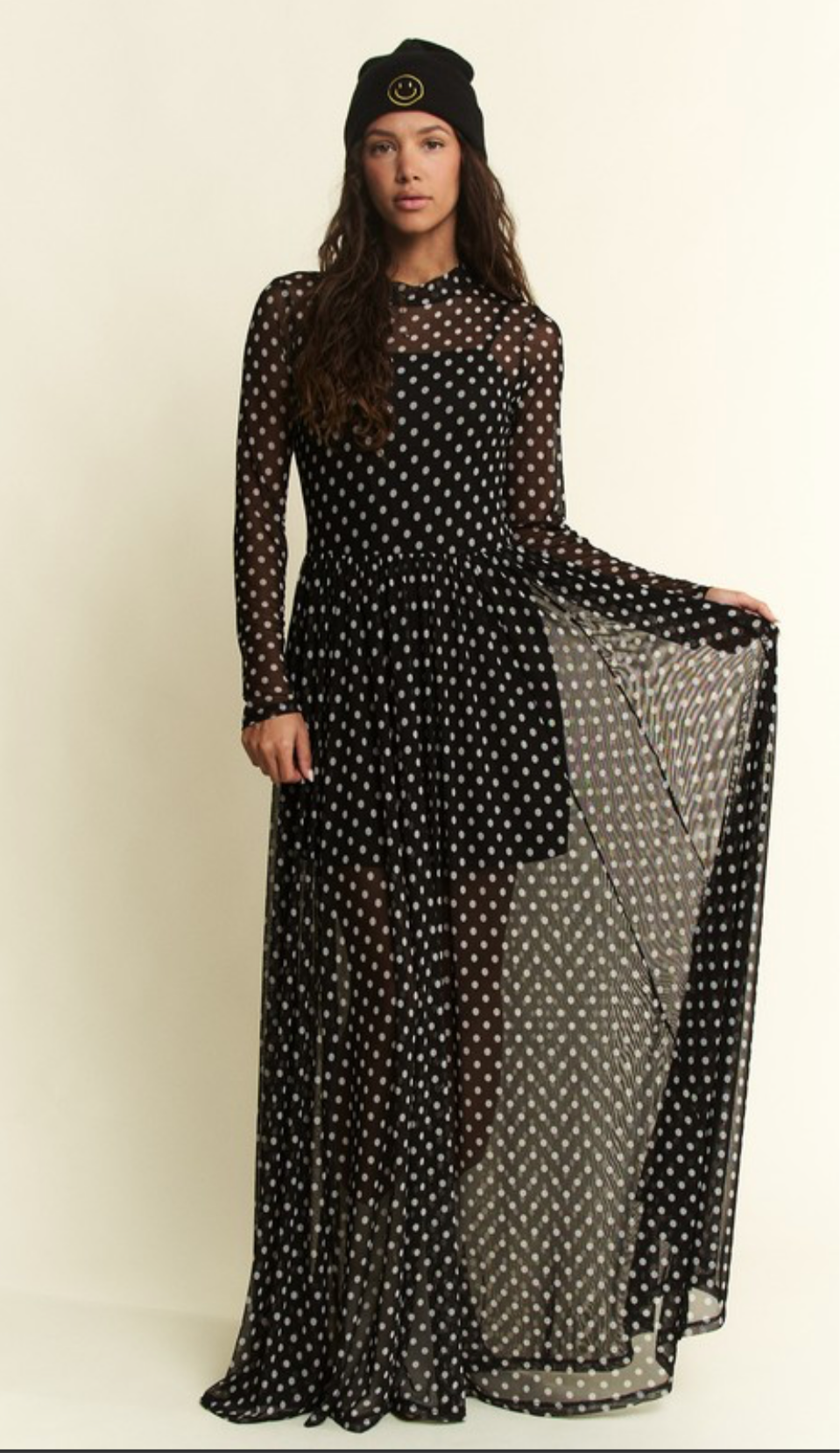 Polka Dot Sheer Maxi