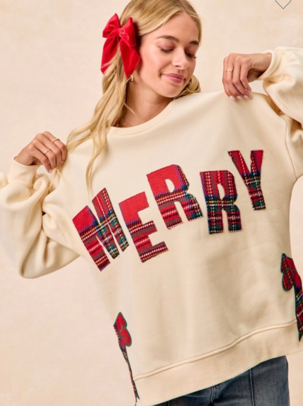 Plaid Merry Pullover