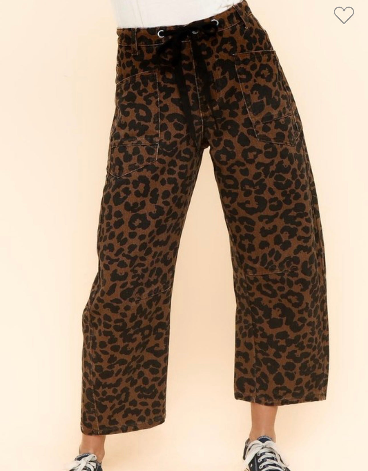 Leopard Subtle Barrel Jeans