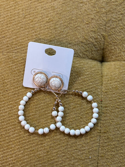 Beaded Hoops (2 colors)