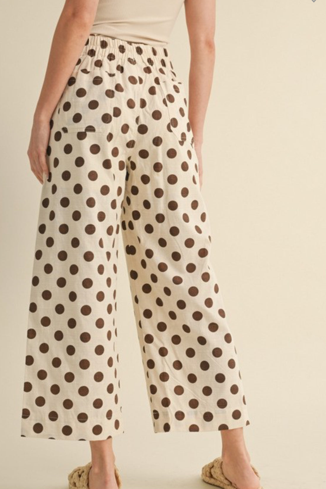 Polka Dot Cropped Wide Leg Pants (2 colors)