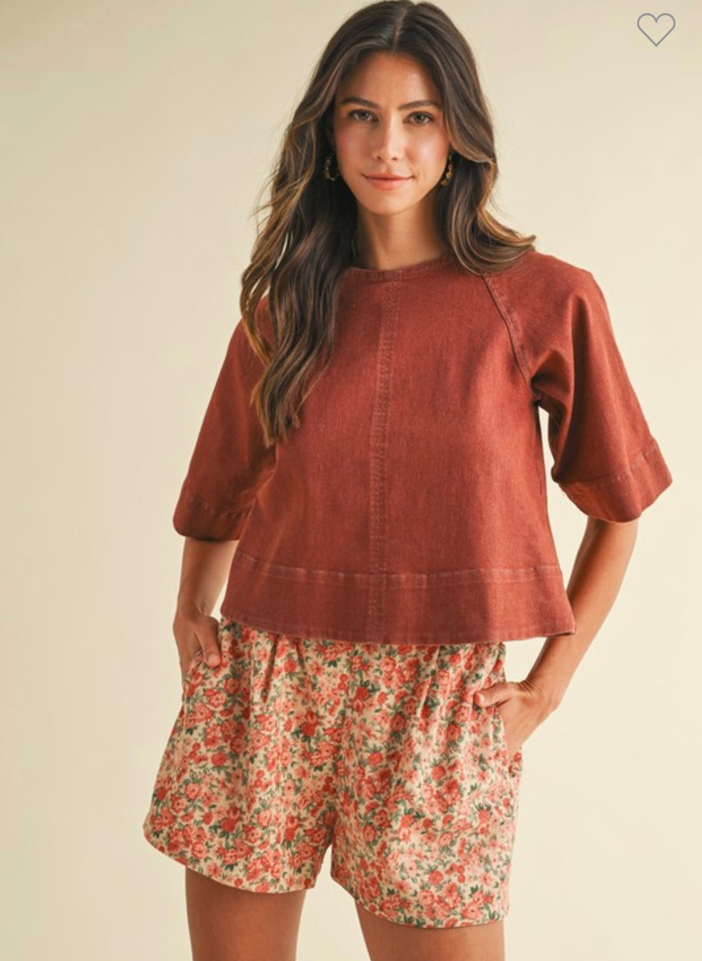 Floral Corduroy Shorts