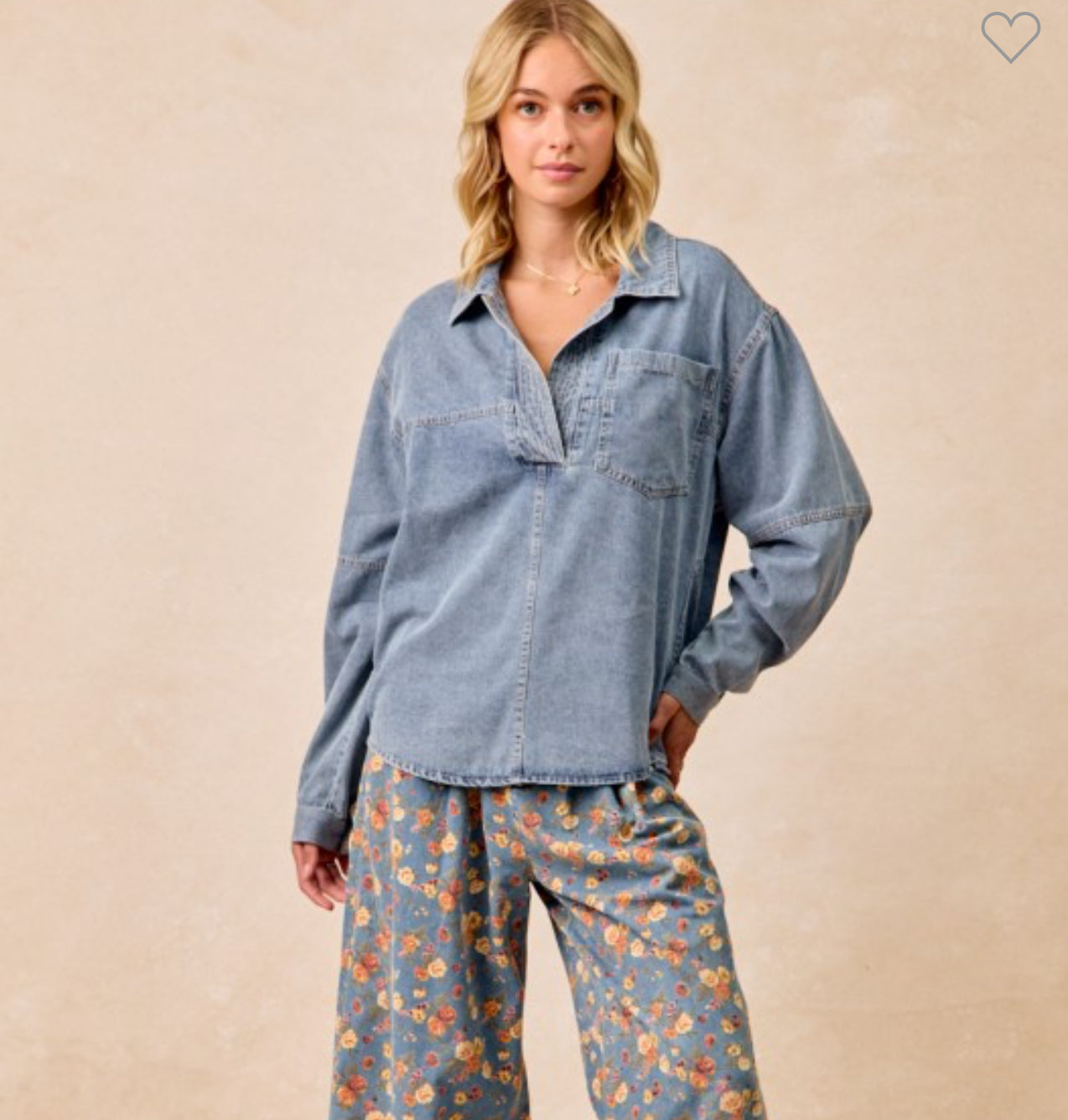 Denim Pullover