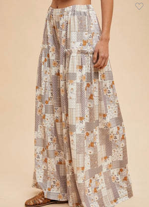 Floral Wide Leg Pants