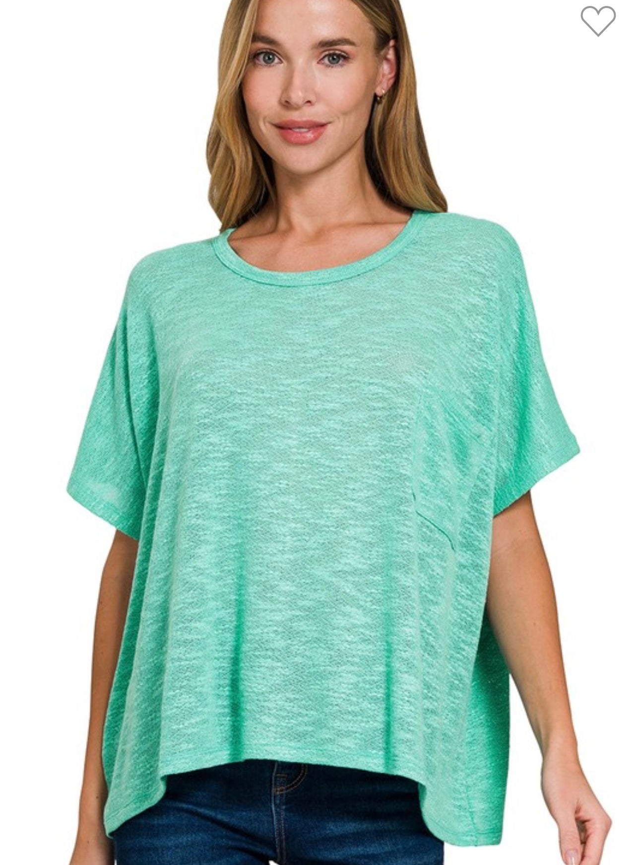 Oversized Slub Knit Top (4 colors)
