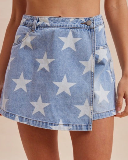 Denim Star Skort