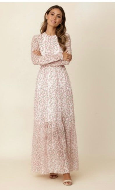 Pink Ditsy Floral Maxi